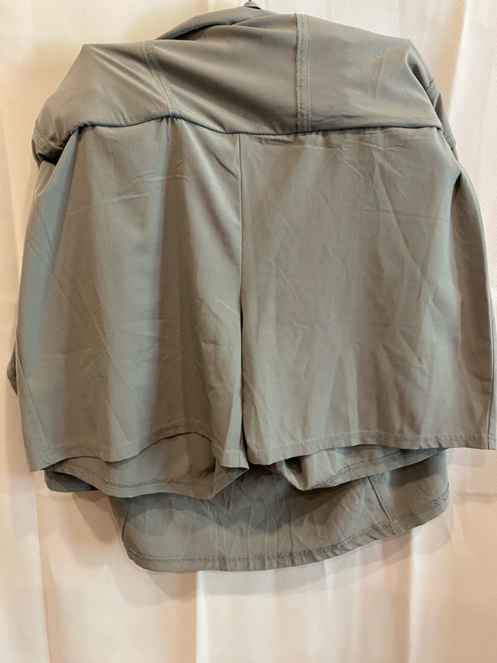 Athleta Olive Green Athletic Skort with Pocket and Drawstring - Picture 3 of 4